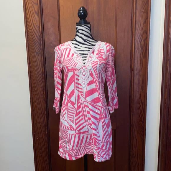 Lilly Pulitzer Julianna Tunis dress Capri Pink Yacht Sea extra small - Picture 2 of 5